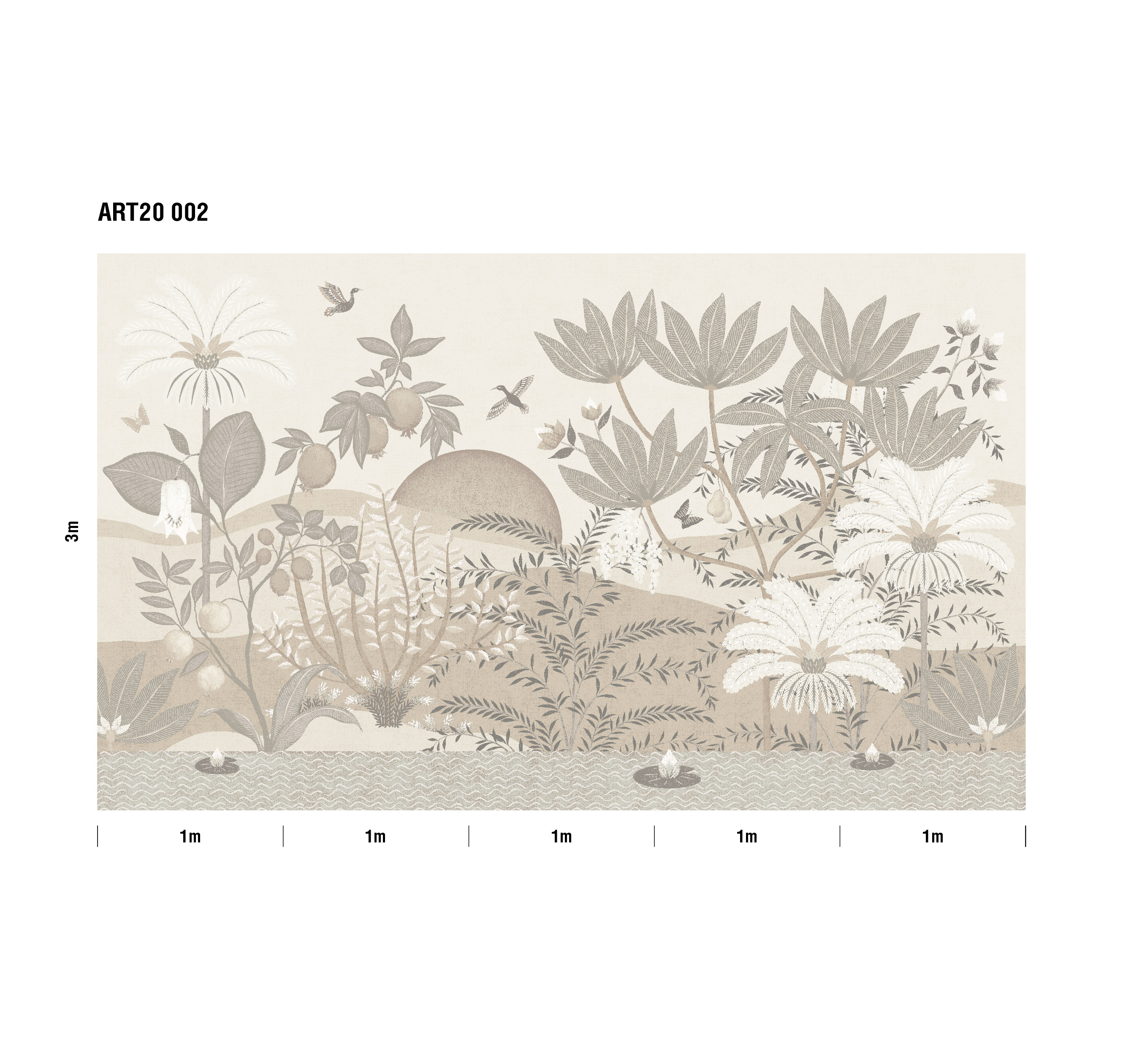 Панно Loymina Пейзаж 2 Гранатовый оазис ART20 002 3×5